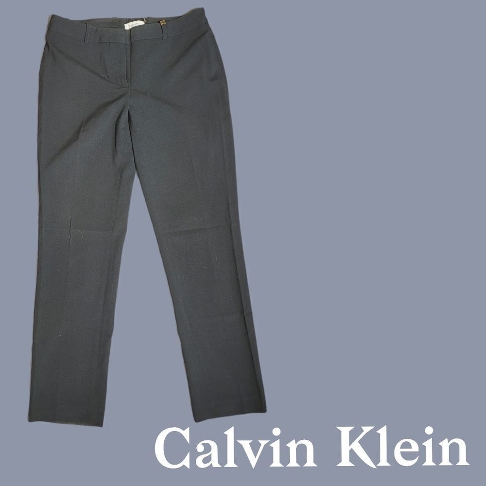 Calvin Klein Straight Leg Black Slacks Size 4